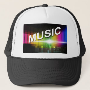 Truckerkepsar för musikillustration