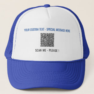 Truckerkepsen Anpassningsbar för QR-kod Välj Färg Keps