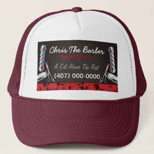 Truckerkepsen Barbershop Barber pole och Clippers Keps