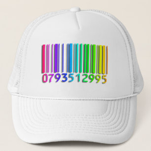 Truckerkepsen Barcode White Truckerkeps