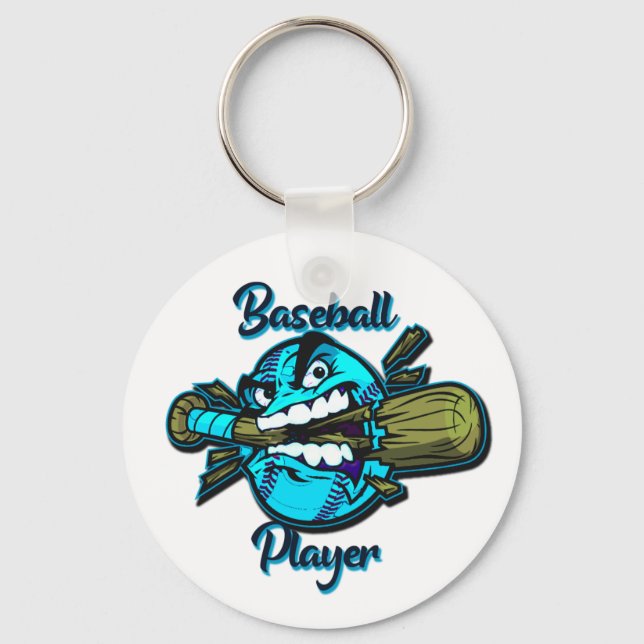 Truckerkepsen Baseball player Nyckelring (Framsida)