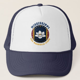 Truckerkepsen MISSISSIPPI MAGNOLIA STATLIG FLAGGA Keps
