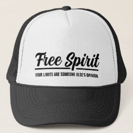 Truckerkepsen Modern Free Spirit Black Typography Keps