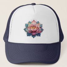 Truckerkepsen Namaste lotus-blomma