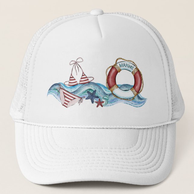 Truckerkepsen Nautical Baseball Cap Keps (Framsida)