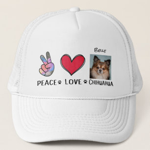 Truckerkepsen Peace Kärlek Chihuahua Hundälskare Keps
