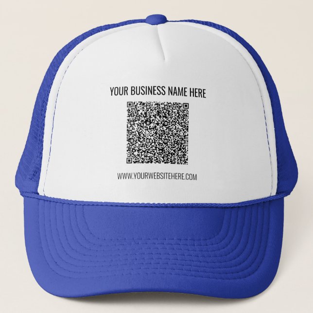 Truckerkepsen QR-kod och Anpassningsbar Keps (Framsida)