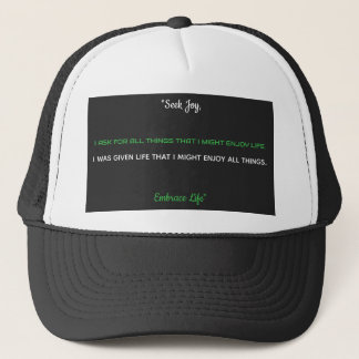 truckerkepsen "Seek Joy, Embrace Life" Keps