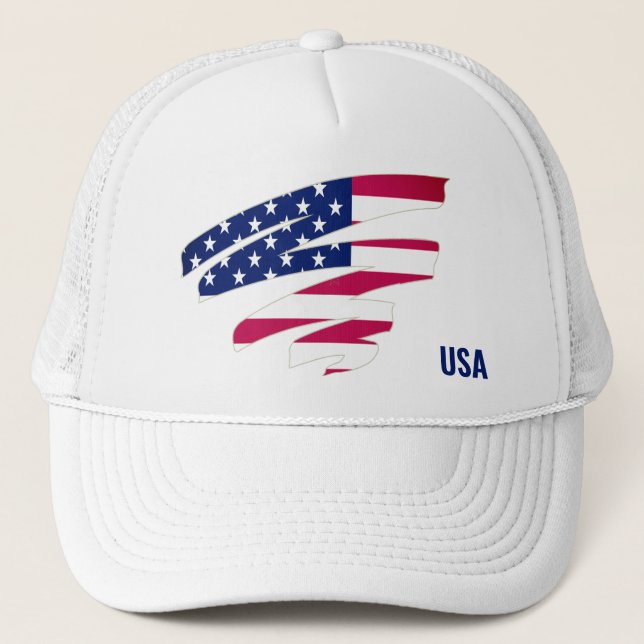 Truckerkepsen USA flagga - Patriotic Baseball Cap Keps (Framsida)