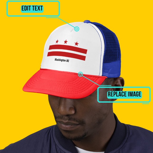 Truckerkepsen Washington DC Flagga Keps (Please enjoy our design and see the others in the collection.)