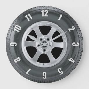 Truckers Art Clock lastbil i Däck vid Lastbil Stor Klocka