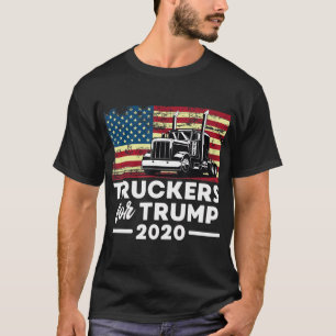Truckers for Trump 2020 Pro-Trump Lastbil Drivers  T Shirt