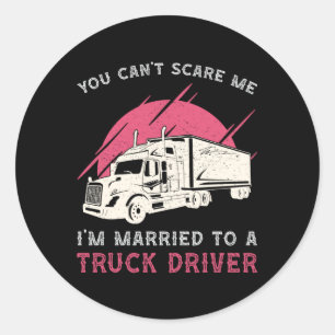 Truckers fru jag är gift med en Lastbil-förare Runt Klistermärke