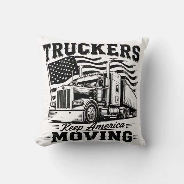 Truckers Keep America Moving Kudde (Framsida)