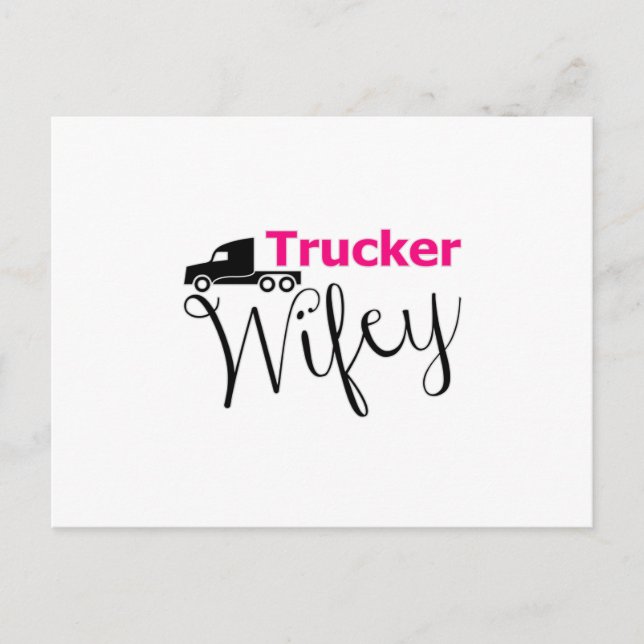 Truckers Maka Lastbil Driver Truckers Kärlek Girl  Vykort (Framsida)