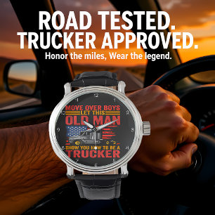 Truckers Move America: Flagg Bakgrund Armbandsur