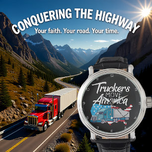 Truckers Move America: Flagg Siluett Armbandsur