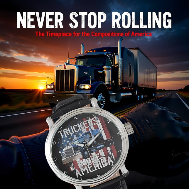 Truckers Move America Patriotic Armbandsur (Skapare uppladdad)