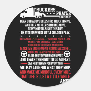 Truckers Prayer Runt Klistermärke