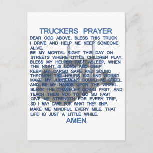Truckers Prayer Vykort