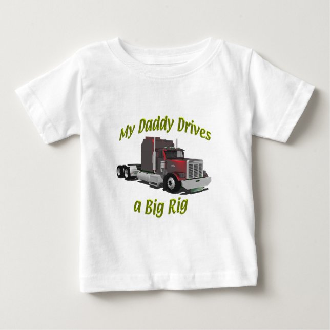 Truckers - Teamsters - Maroon Big Rig - Pappa Tee (Framsida)