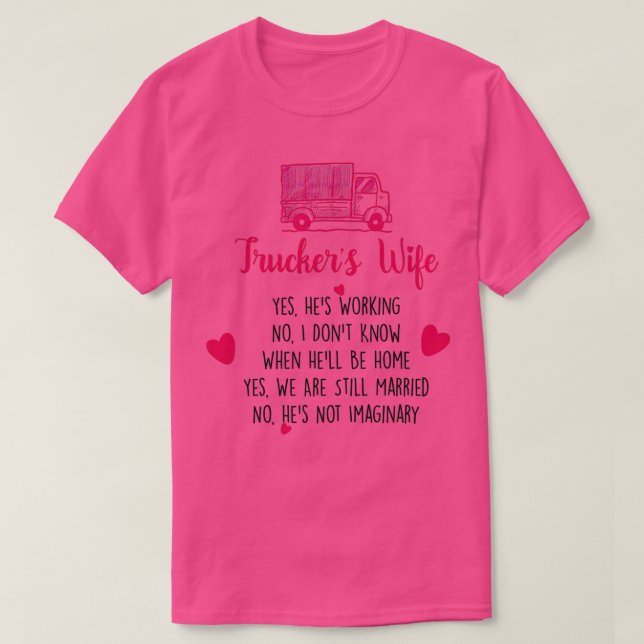 Truckers Wife Shirt Classic T Shirt (Design framsida)