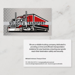 Truckföretag Halv 18 Hjul Stål Visitkort