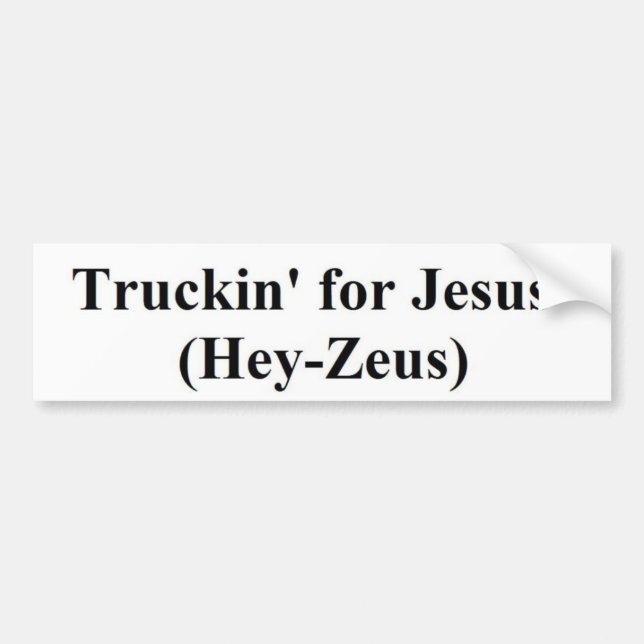 truckin för Jesus (Hey-Zeusen) Bildekal (Framsidan)