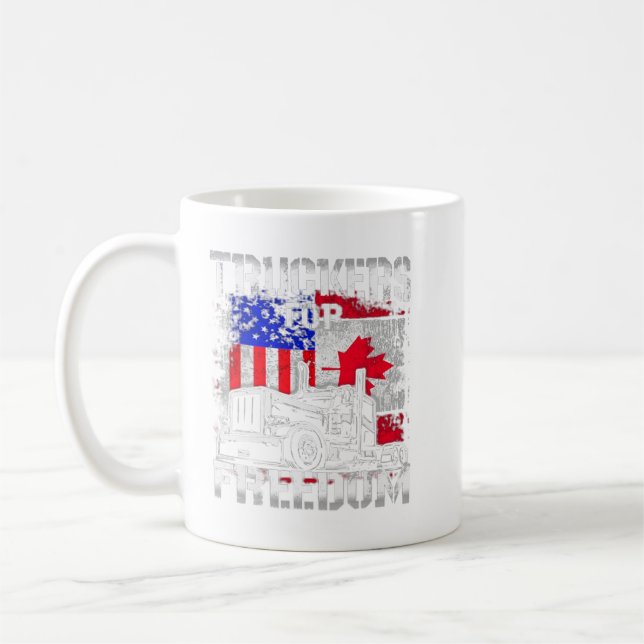 Truckin Har Mitt Chip kraschade i Behålla Truckin  Kaffemugg (Vänster)