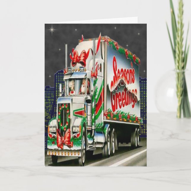 Truckin Santa - hälsningkort Helgkort (Framsida)