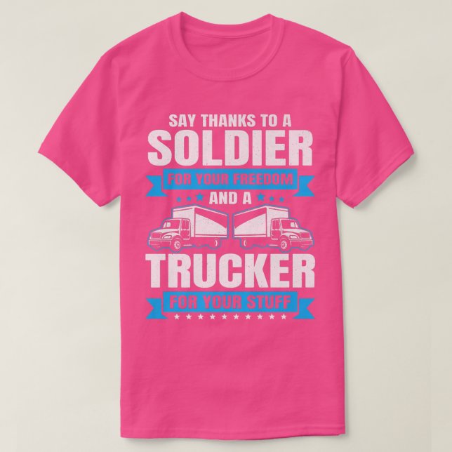 Trucking Country Trucker Diesel Freight Truck Driv T Shirt (Design framsida)