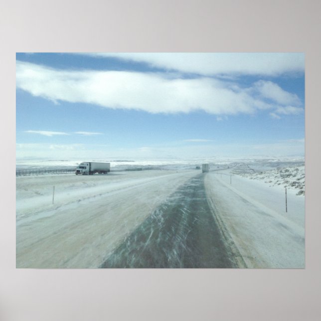 Trucking Interstate 80 Wyoming USA Poster (Framsidan)