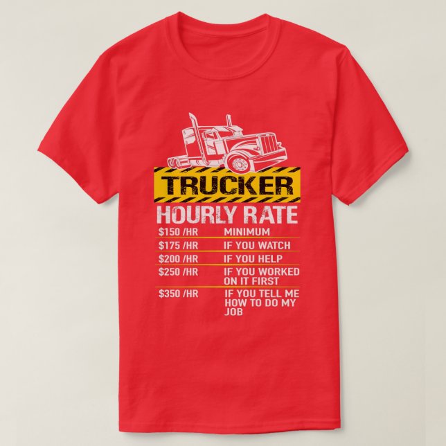 Truckning av Lastbil-drivrutin för timtaxering T Shirt (Design framsida)
