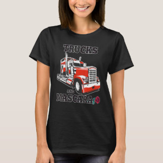 Trucks And Mascara Vintage Female Trucker Girl Fre T Shirt
