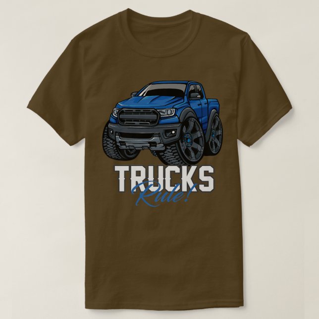 Trucks Rule Truck Love  T Shirt (Design framsida)