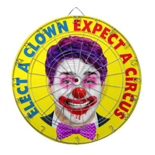 Trudeau clown ansikte, välj en clown förvänta sig  darttavla