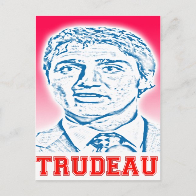 Trudeau Logotyp Vykort (Framsida)