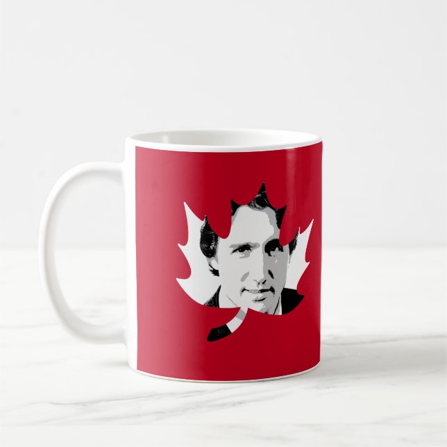 Trudeau lönnlöv - White.png Kaffemugg (Vänster)