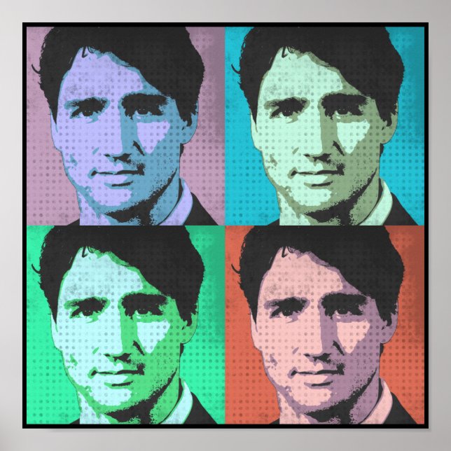 Trudeau Pop Art Poster (Framsidan)