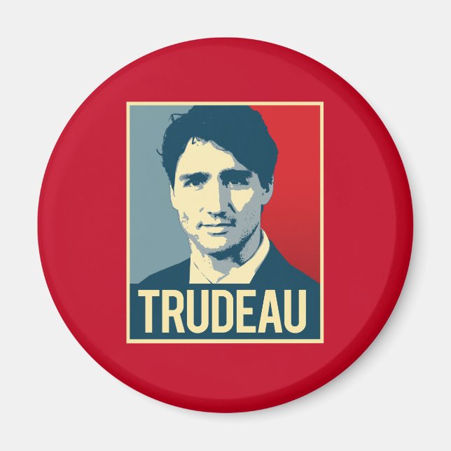 Trudeau Propaganda Poster -.png Magnet (Framsidan)