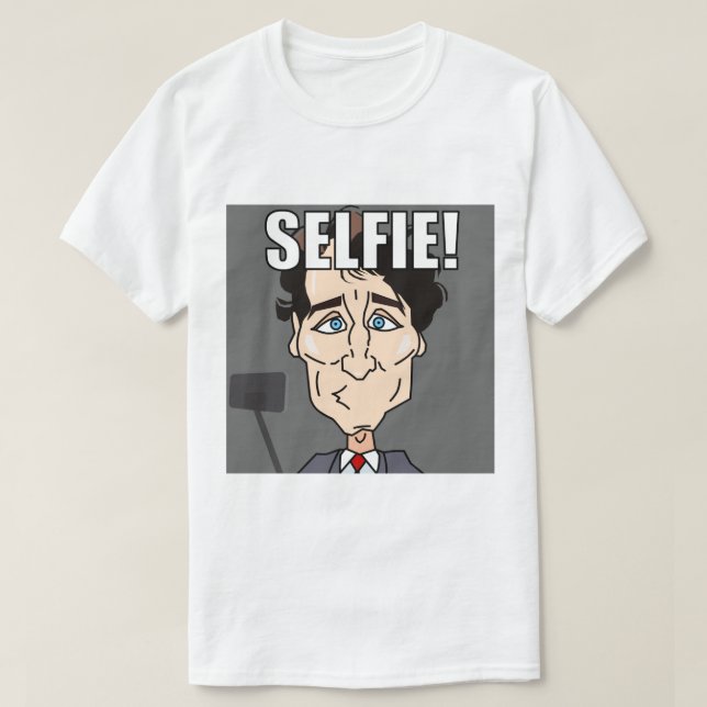 Trudeau Selfie T-shirt (Design framsida)