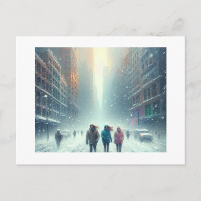 Truding genom Snö, Vykort (Framsida)