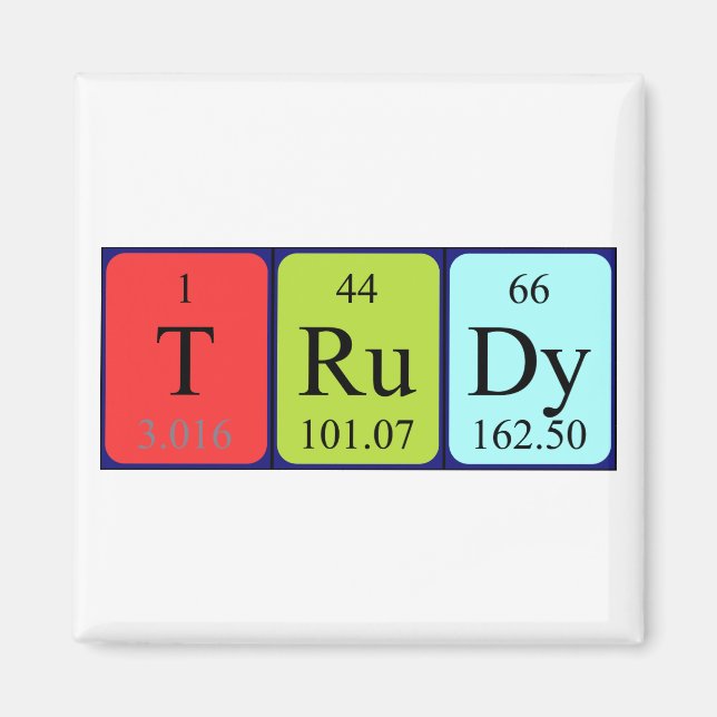 Trudy Period bord namn magnet (Framsidan)