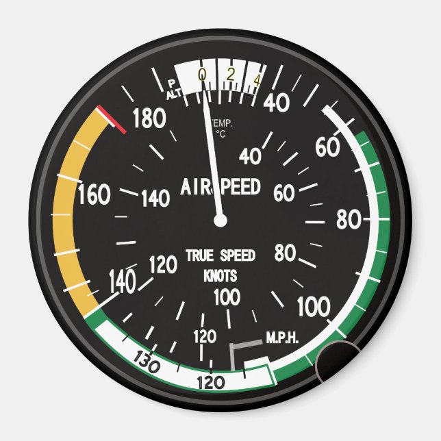 True Airspeed Indicator for Nerd Geeks Magnet (Framsidan)