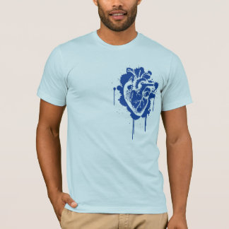 True blått på hjärta t-shirt