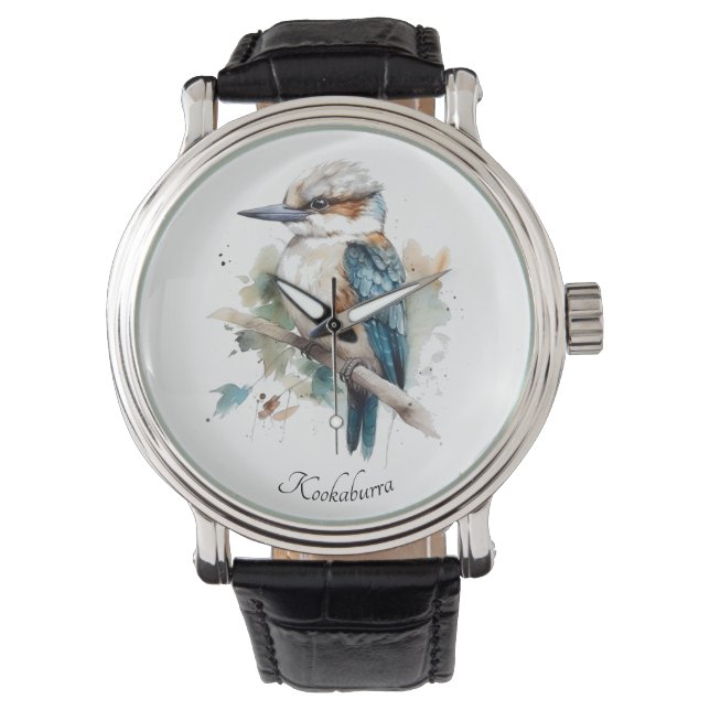 True Blue Kookaburra, anpassningsbar Armbandsur (Framsida)