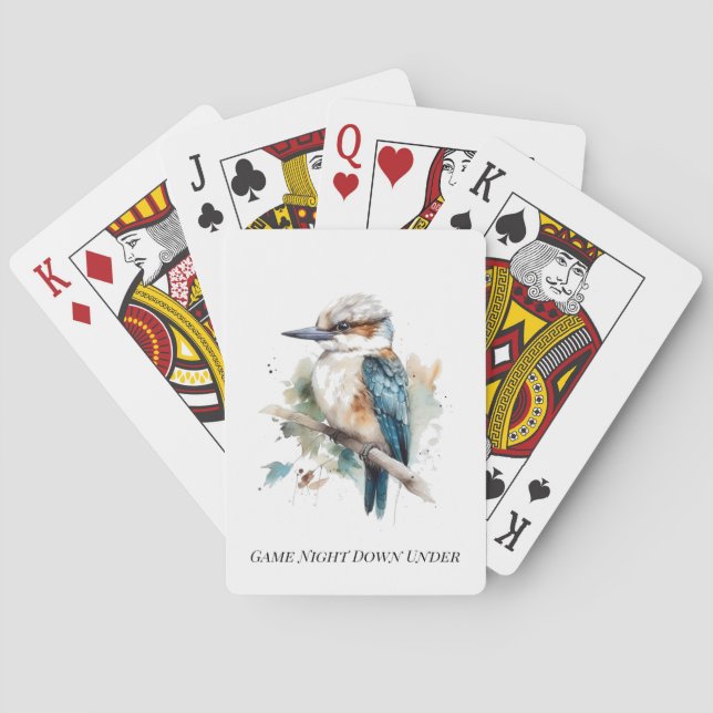 True Blue Kookaburra, anpassningsbar Casinokort (Baksidan)
