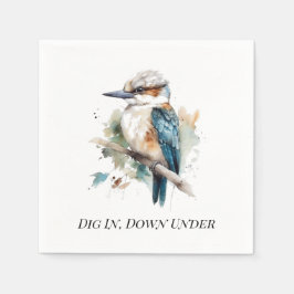 True Blue Kookaburra, anpassningsbar Pappersservett