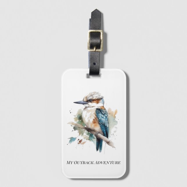 True Blue Kookaburra, custom Bagagebricka (Framsida vertikal)