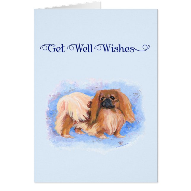 True Blue Pekingese Hälsningskort (Framsidan)